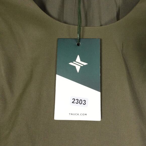 New Tuckernuck Women's Medium Olive Green Ariella Mini Dress Short Sleeve 230330 - Picture 5 of 11